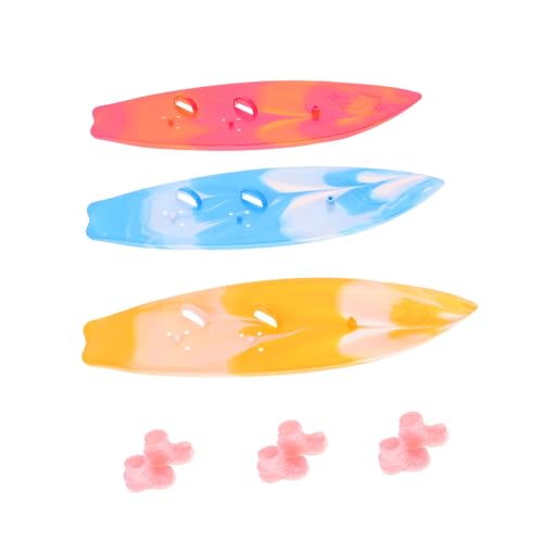 Supvox 3 Teiliges Surfbrett Geburtstagsset Sommer Für Surfer Surfen Strand Tropisch Mini Surfbrett Ornament Klein – Aqua Dekoration Miniatur Kleines Schwimmmädchen Surfen von Supvox