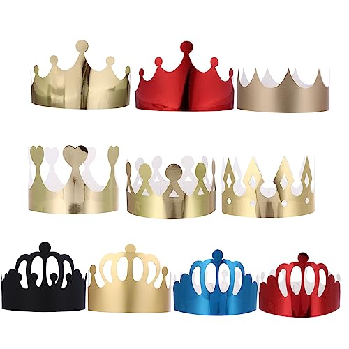 Supvox 30 Stück Geburtstagshut Partyhüte für Geburtstagskronen für Kinderklassenzimmer geformt goldene Tiara Krone der Kinderparty Kronenhut für Erwachsene Papier Supvox 30 Stück Geburtstagshut Partyhüte für Geburtstagskronen für Kinderklassenzimmer geformt goldene Tiara Krone der Kinderparty Kronenhut für Erwachsene Papier von Supvox