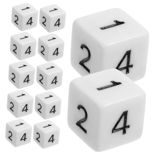 Supvox 30 Stück Lehrmittel für Zahlenwürfel würfel würfel Mathe-Lehrwürfel Partyspielwürfel sechsseitige Würfel Lernwürfel Spiel-Requisiten 6-seitiger Würfel Acryl Weiß von Supvox