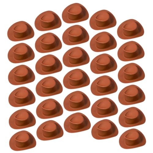 Supvox 30 Stück Mini Cowboy Hüte Kunststoff Miniatur Cowgirl Hüte für Party Cake Dekoration Puppenhaus Basteln Festliche Deko Zubehör in Schokoladenbraun Supvox 30 Stück Mini Cowboy Hüte Kunststoff Miniatur Cowgirl Hüte für Party Cake Dekoration Puppenhaus Basteln Festliche Deko Zubehör in Schokoladenbraun von Supvox