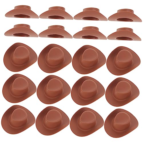 Supvox 30 Stück Mini Cowboyhüte für Puppen DIY Hüte für Partydekoration Miniaturhüte für Puppenhaus und Kreative Bastelprojekte von Supvox
