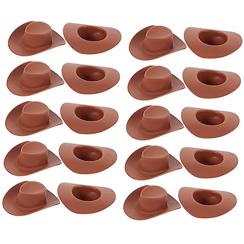 Supvox 30 Stück Mini-Cowboyhut brauner Cowgirlhut Mädchen Hut Cowboyhüte Western Hut für kleine Puppe Miniaturhüte zum Basteln kleine Hüte entzückende Mini-Hüte Plastik Supvox 30 Stück Mini-Cowboyhut brauner Cowgirlhut Mädchen Hut Cowboyhüte Western Hut für kleine Puppe Miniaturhüte zum Basteln kleine Hüte entzückende Mini-Hüte Plastik von Supvox