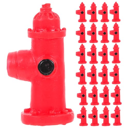 Supvox 30 Stück Mini-Hydrantenstatuen – Hydranten-Requisiten aus Kunstharz für Puppenhaus-Dekoration, Rollenspiele – Fotozubehör und kleine Hausverzierungen von Supvox