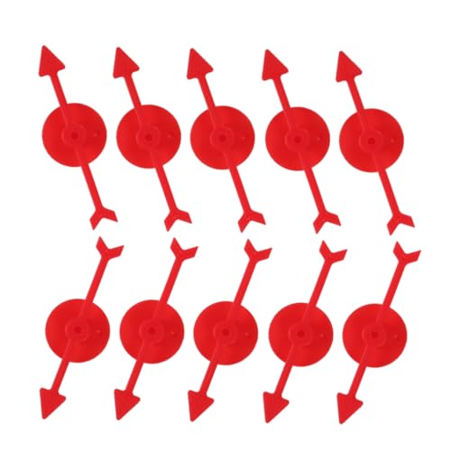 Supvox 30 Stück Spiel Pfeile Pfeilspiel- Pfeilspinner Kinderbrett Die Bausatz Teile interaktives Brettspiel-Zubehör für den Unterricht -Spiel Plastik rot von Supvox