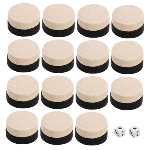Supvox 30 Stück Stück Schachzubehör für glatt Ersatz Olive runden Spielzubehör tragbares Backgammon Backgammon-Sportspielzeug Interaktiver Tischsportspiel hölzern Supvox 30 Stück Stück Schachzubehör für glatt Ersatz Olive runden Spielzubehör tragbares Backgammon Backgammon-Sportspielzeug Interaktiver Tischsportspiel hölzern von Supvox