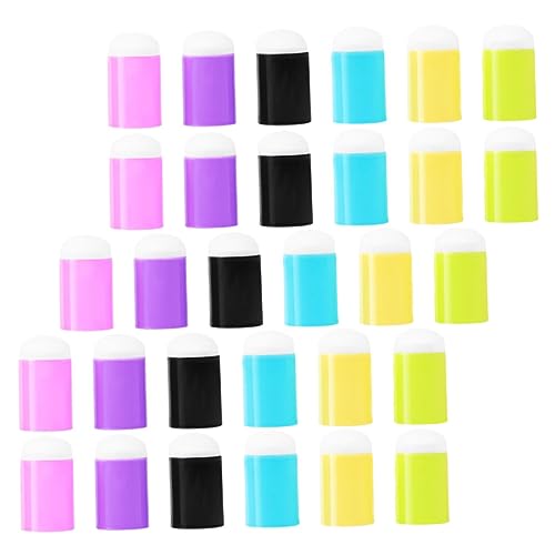 Supvox 30 Stück Teiliges Finger Schwamm Bunte Wiederverwendbare Schwammpinsel aus Weichem Material Praktische DIY Malwerkzeuge für Familien Einfaches Auftragen und Mischen von Farben von Supvox