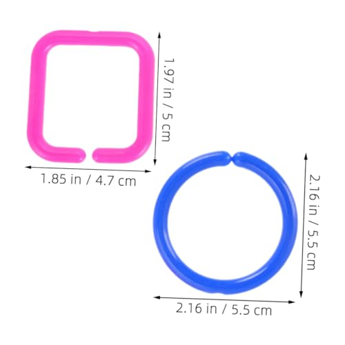 Supvox 30 Stück Teiliges Infantiler Geometrischer Kettenglieder aus Kunststoff Motorikförderndes Lernspielzeug mit Bunten Ringen zur Kognitiven Entwicklung Vielseitig Einsetzbar für von Supvox