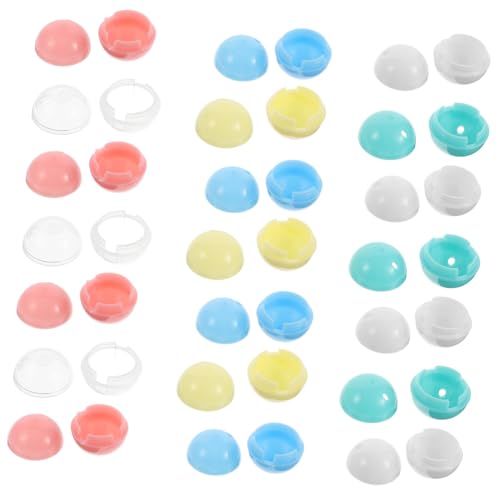 Supvox 30 Stück Teiliges Mini Automatenkapseln Bunte Transparente Plastikbehälter für Kleine Preise für Partyspiele Frühlings süßigkeiten und Interaktive Unterhaltung bei Familienfeiern von Supvox