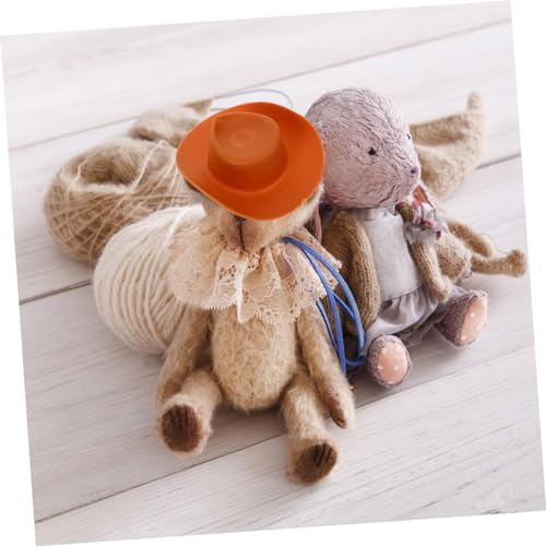 Supvox 30 Stück Teiliges Mini Cowboyhut aus Abs Kleine Puppenhüte zum Basteln und Dekorieren von Miniatur Puppenhäusern Leicht Realistisch für DIY Geschenke und Kreative Wohnaccessoires von Supvox