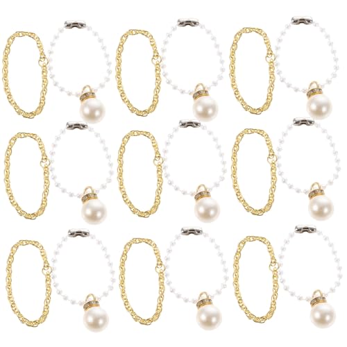 Supvox 30 Stück Teiliges Mini Halskette Schmuckset für Kleine Mädchen DIY Schmuck Zubehör Dekorative Halsketten für Puppen Fingerfertigkeit und Rollenspiel von Supvox