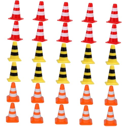 Supvox 30 Stück Teiliges Mini verkehrszeichen spielset mit Roten Gelben und Orangen Verkehrsleitkegeln Interaktives Lernspielzeug für Verkehrszeichen erkennung und Spielerischem Supvox 30 Stück Teiliges Mini verkehrszeichen spielset mit Roten Gelben und Orangen Verkehrsleitkegeln Interaktives Lernspielzeug für Verkehrszeichen erkennung und Spielerischem von Supvox