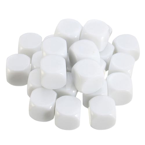 Supvox 30 Stück Teiliges Quadratische Weiße Acrylwürfel Blanko Würfel mit Glatter Oberfläche Stabile DIY Spielwürfel für Kreatives Gestalten und Kreative Markierungen von Supvox