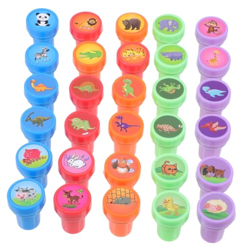 Supvox 30 Stück Tierkartonsiegel Stempel zum Basteln Kinderstampfer Briefmarkenspielzeug Stamper-Spielzeuge Stempelspielzeuge Plastik von Supvox