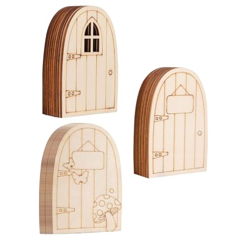 Supvox 30Stücke Tür Zubehör DIY Holzdekor für Puppenhaus Kreative Miniaturmöbel Holzornament für Gartenlandschaft und Innendekoration Langlebige Miniaturtüren und Fenster Supvox 30Stücke Tür Zubehör DIY Holzdekor für Puppenhaus Kreative Miniaturmöbel Holzornament für Gartenlandschaft und Innendekoration Langlebige Miniaturtüren und Fenster von Supvox