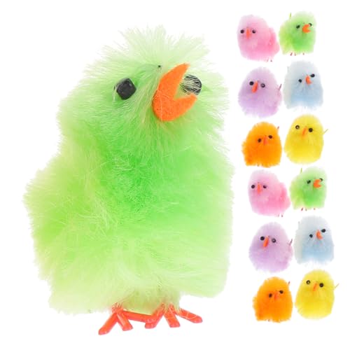 Supvox 32 Stück Osterkükenspielzeug Easter Toys geldgeschenke Ostern ostergeschenkideen Osterhuhn Plüschtiere kleine Küken für Ostern Osterplüschküken umweltfreundlicher Samt Colorful von Supvox