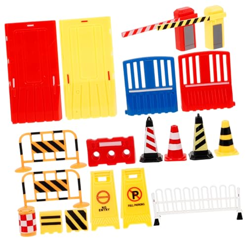 Supvox 32Stücke Teiliges Verkehrszeichen Straßensperren Pylonen Für Lernspielzeug Und Kreative Spielteppiche Und Modellbau von Supvox