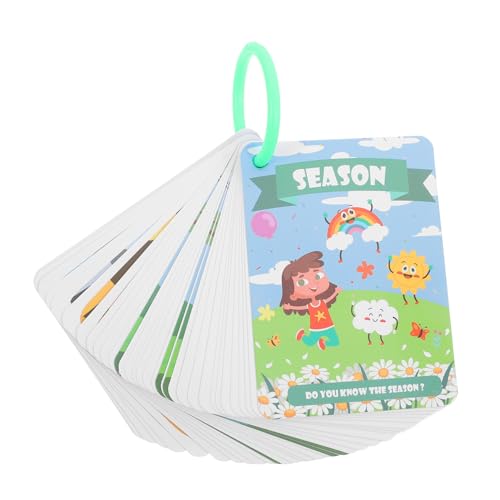Supvox Pädagogische Wetter-Jahreszeiten-Karten 34 Stück Papier-lernkarten Für Kleinkinder von Supvox
