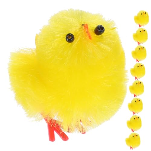 Supvox 36 Stück Osterkükenspielzeug Plüschtier Küken Dekore Süße Kleine Plüschküken Simulierte Kükenverzierung Gefülltes Küken-Modell Süße Kuscheltiere Yellow Umweltfreundlicher Samt von Supvox