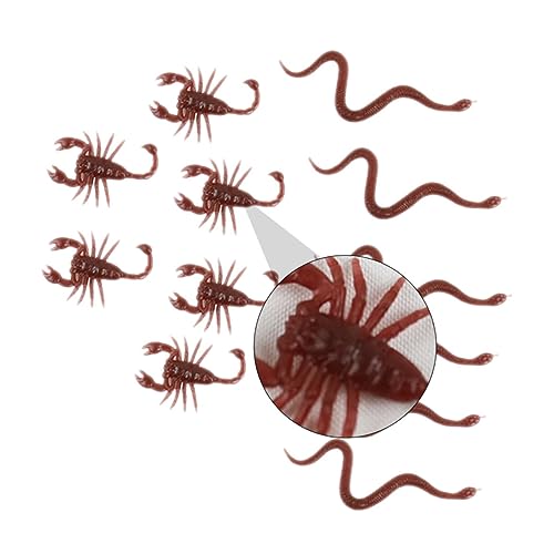 Supvox 36 Stück Simulation beängstigende Insekten gefälschtes Schlangenspielzeug gefälschter Halloween-Trickspielzeug Halloween-Schlangenstütze falsche Schlange Plastik von Supvox