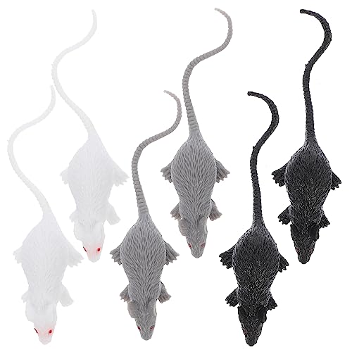 Supvox 36 Stück Teiliges Halloween Fake Mäuse Realistische Plastikratten für Streichspiele und Halloween Dekorationen Supvox 36 Stück Teiliges Halloween Fake Mäuse Realistische Plastikratten für Streichspiele und Halloween Dekorationen von Supvox