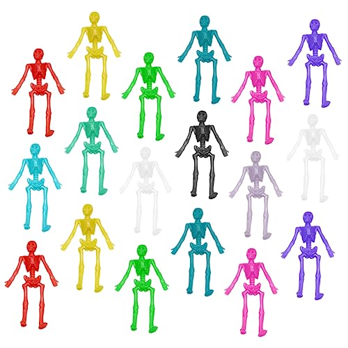 Supvox 36 Stück Teiliges Halloween Skelett Stretchspielzeug Dekomprimierende Elastische Toys für Partyfüllungen Vielseitige Grusel Deko für Büro Schule und Festlichkeiten Zufällige Farbe von Supvox