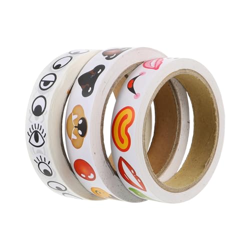 Supvox 3Rollen Selbstklebende Augen Nase und Mund Cartoon Aufkleber für DIY Bastelmaterial für Kreative Kunstprojekte Teiliges aus Witzigen Gesichtsstickern Supvox 3Rollen Selbstklebende Augen Nase und Mund Cartoon Aufkleber für DIY Bastelmaterial für Kreative Kunstprojekte Teiliges aus Witzigen Gesichtsstickern von Supvox