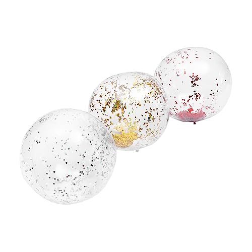 Supvox 3Stücke Aufblasbare Pailletten Strandbälle Durchsichtige PVC Spielzeuge Regenbogenfarben Für Sommerpartys Und Strandspiele Langlebig Und Spaßig Supvox 3Stücke Aufblasbare Pailletten Strandbälle Durchsichtige PVC Spielzeuge Regenbogenfarben Für Sommerpartys Und Strandspiele Langlebig Und Spaßig von Supvox