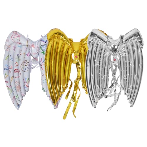 Supvox 3Stücke Engel Flügel Folienballons Aluminium Luftballons Für Geburtstagsfeiern Und Festlichkeiten Supvox 3Stücke Engel Flügel Folienballons Aluminium Luftballons Für Geburtstagsfeiern Und Festlichkeiten von Supvox