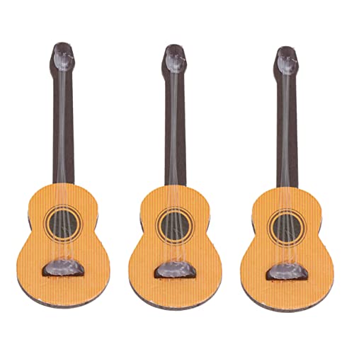 Supvox 3Stücke Gitarren Figuren Teiliges Holz Gitarre Modell Für Desktop Dekoration Schmuck Und Foto Requisiten Für Musikalische Und Geschenkideen von Supvox