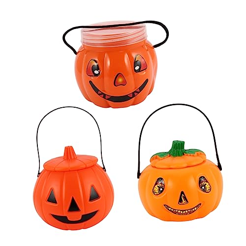 Supvox 3Stücke Halloween Kürbiseimer Für Süßigkeiten Leuchtendes Halloween Schmuckset Umweltfreundliches Dekorationsglas Für Praktische Halloween Requisite Für Feste Supvox 3Stücke Halloween Kürbiseimer Für Süßigkeiten Leuchtendes Halloween Schmuckset Umweltfreundliches Dekorationsglas Für Praktische Halloween Requisite Für Feste von Supvox