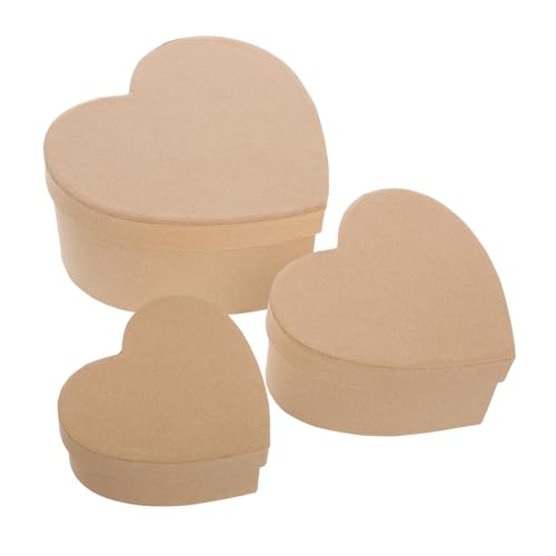 Supvox 3Stücke Herzförmige Pappmaché Boxen Vielseitige Aufbewahrung Für Süßigkeiten Und Kleine Valentinstag Hochzeit Dekorative Geschenkverpackung von Supvox