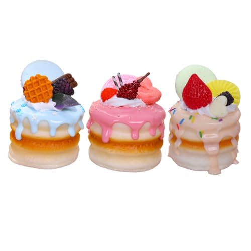 Supvox 3Stücke Künstliche Kuchen Modelle Doppelstöckige Dekorationsobjekte für Bäckerei Fotos Gemischte Farben Realistische Faux Desserts für Zuhause und Events Supvox 3Stücke Künstliche Kuchen Modelle Doppelstöckige Dekorationsobjekte für Bäckerei Fotos Gemischte Farben Realistische Faux Desserts für Zuhause und Events von Supvox