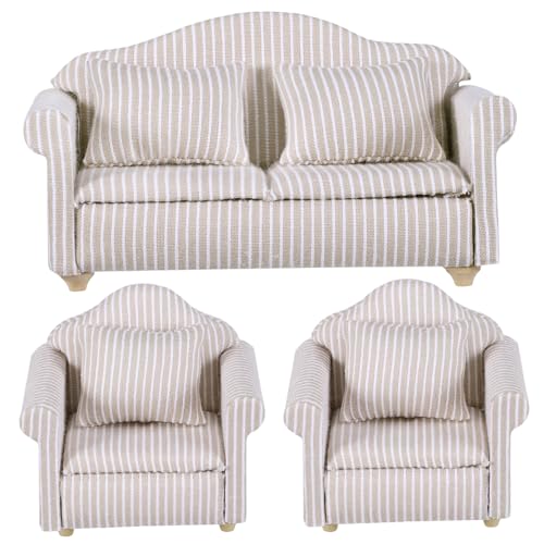 Supvox 3Stücke Miniaturmöbel Teiliges Sofa Für Puppenhäuser Realistische Dekoration Für Kinderzimmer Und Kreative Spielwelten Supvox 3Stücke Miniaturmöbel Teiliges Sofa Für Puppenhäuser Realistische Dekoration Für Kinderzimmer Und Kreative Spielwelten von Supvox
