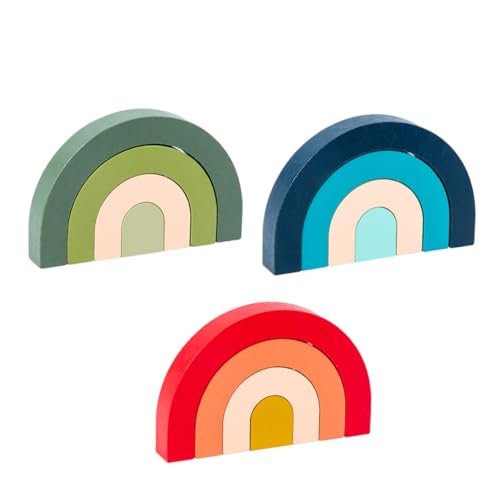 Supvox 3Stücke Regenbogen Holzspielzeug Teiliges Montessori Stapelspielzeug Für Vorschulkinder Kognitive Entwicklung Kreative Spielmöglichkeiten Farbenfroh Und Langlebig Supvox 3Stücke Regenbogen Holzspielzeug Teiliges Montessori Stapelspielzeug Für Vorschulkinder Kognitive Entwicklung Kreative Spielmöglichkeiten Farbenfroh Und Langlebig von Supvox
