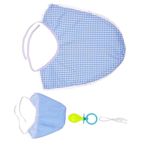 Supvox 3Stücke Teiliges Erwachsenen Cosplay Babykleidung Set Lustige Requisiten für Babypartys Hut für Humorvolle Kostümpartys von Supvox