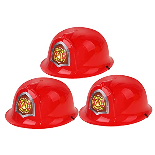 Supvox 3Stücke Teiliges Feuerwehrmann Kostümzubehör für Robuster Feuerwehrhelm für Rollenspiele Feuerwehrmann Partys und Karneval Cooles Design für Jungen von Supvox