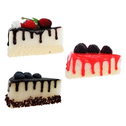 Supvox 3Stücke Teiliges PU Kuchenmodelle Realistische Künstliche Tortendekoration Für Fotografie Unterricht Blaubeer Mischung Supvox 3Stücke Teiliges PU Kuchenmodelle Realistische Künstliche Tortendekoration Für Fotografie Unterricht Blaubeer Mischung von Supvox