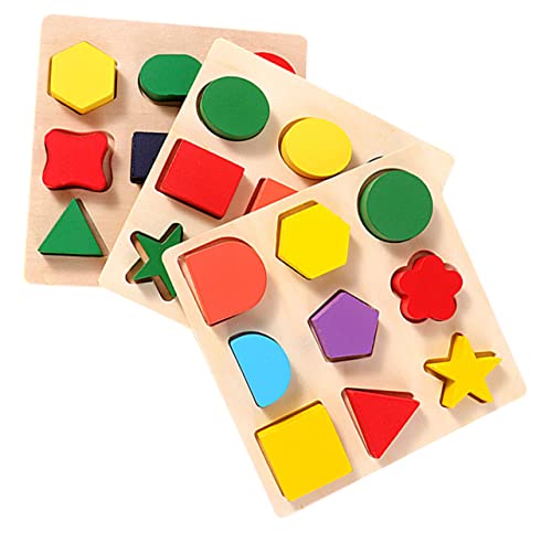 Supvox 3Stücke Teiliges Puzzle Für Kleinkinder Pädagogisches Formen Sortierspielzeug Farben Und Formen Für Kindergarten Supvox 3Stücke Teiliges Puzzle Für Kleinkinder Pädagogisches Formen Sortierspielzeug Farben Und Formen Für Kindergarten von Supvox
