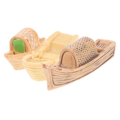Supvox 3Stücke Vintage Boot Statue Aus Resin Kreative Dekoration Für Puppenhaus Und Landschaftsbau Bootsverzierungen Für Strand Themen Und Mikrolandschaften von Supvox