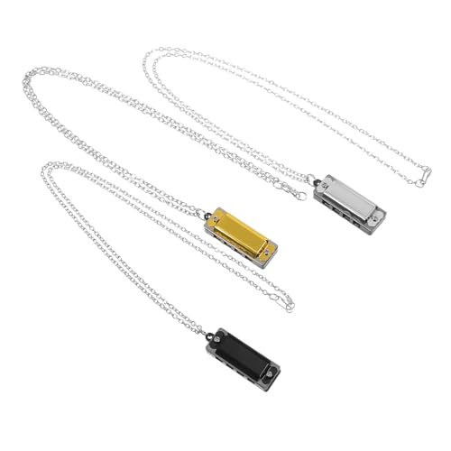 Supvox 3er-Set Mini-Mundharmonika Halskette, 4-Loch 8-Ton Kinder-Musikinstrument,, Tragbarer Anhänger für Kinder, Schüler, Anfänger, Partygeschenke, Lernspielzeug Supvox 3er-Set Mini-Mundharmonika Halskette, 4-Loch 8-Ton Kinder-Musikinstrument,, Tragbarer Anhänger für Kinder, Schüler, Anfänger, Partygeschenke, Lernspielzeug von Supvox