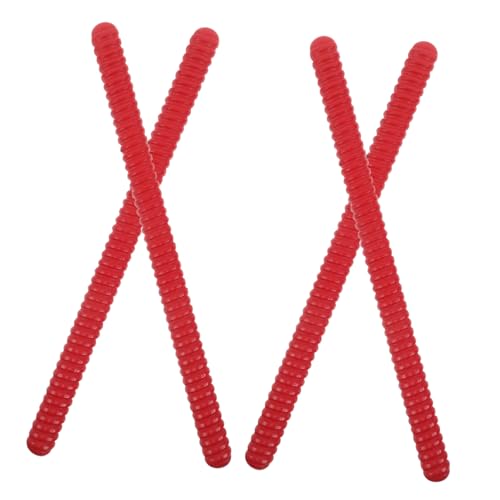 Supvox 4 . Teiliges Holz Rhythmussticks für Spiralförmige Percussion-Instrumente mit Glatter Oberfläche Sicherer Griff Fördert Musikalische Interaktion und Kreativität im Schul von Supvox