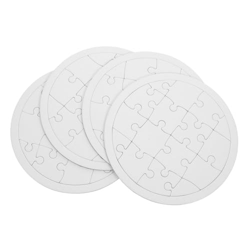 Supvox 4 Blätter DIY-rätsel Zeichnen Von Puzzle-Handwerk Unvollendet Leer Puzzles Für Puzzle-rohlinge Zeichnen DIY-rohlinge-Produkte Puzzlespielzeug Papier Weiß von Supvox