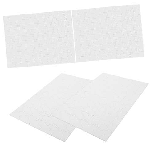 Supvox 4 Blätter Leere DIY Puzzles Kreativspielzeug zum Bemalen Graffiti Blanko Puzzle Teile Fördert Konzentration Geduld Problemlösung für kreatives Gestalten von Supvox