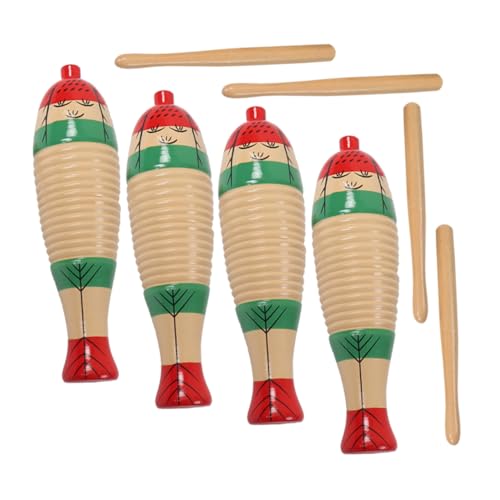Supvox 4 Sätze Fischspielzeug aus Holz Guiro für Musikinstrumente für Kleinkinder Holz-Guiro für Kleinkinder Musikspielzeug für Tonblock- für Supvox 4 Sätze Fischspielzeug aus Holz Guiro für Musikinstrumente für Kleinkinder Holz-Guiro für Kleinkinder Musikspielzeug für Tonblock- für von Supvox