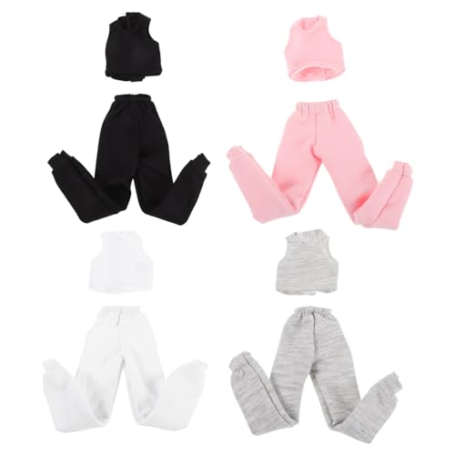 Supvox 4 Sätze Sommeroutfit mit Sportweste und Hose Bekleidung für Kreatives und Rollenspiele für Puppen von Supvox