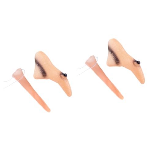 Supvox 4 Stck Halloween Hexennase Teiliges Realistische Bequeme Verkleidungsnasen für Kostümpartys Einfach zu Tragen als Halloween und Party Requisite von Supvox