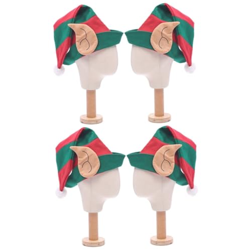 Supvox 4 Stck Weihnachtlicher Clown Ohrhut Set Einstellbare Festliche Kopfbedeckung Unisex Weihnachtsmütze für Party und Foto Gestreift Lustiges Kostümzubehör für Erwachsene Supvox 4 Stck Weihnachtlicher Clown Ohrhut Set Einstellbare Festliche Kopfbedeckung Unisex Weihnachtsmütze für Party und Foto Gestreift Lustiges Kostümzubehör für Erwachsene von Supvox