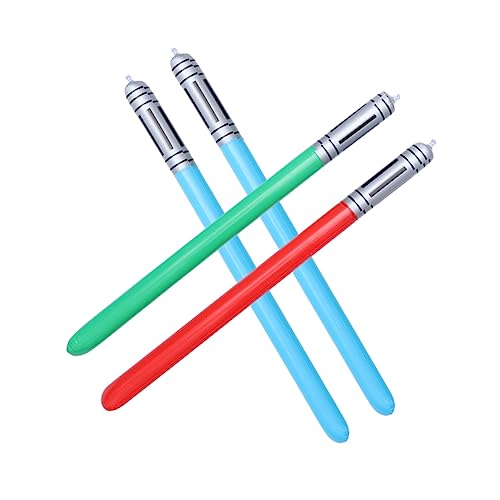 Supvox 4 Stück Aufblasbare Lichtschwert Spielzeuge Teiliges Interaktives Eltern Junge Mädchen Zufälligen Farben für Partys und Kreative Aktivitäten Zufällige Farbe von Supvox