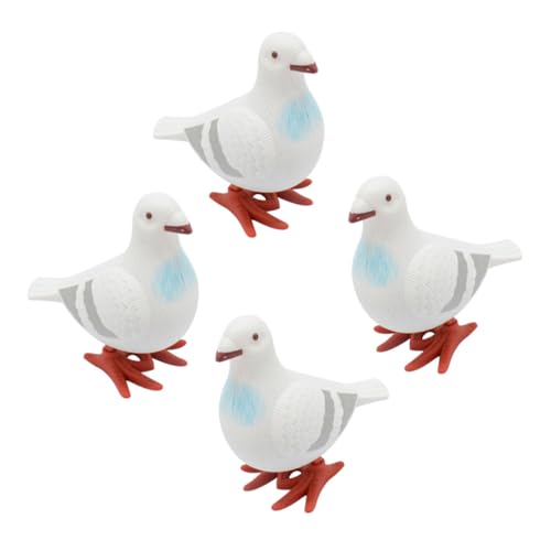 Supvox 4 Stück Aufziehspielzeug Taube Kleine Leichte Tierfiguren mit Wind up mechanismus Langlebig und Wiederverwendbar Lustige Spielzeuge für Weihnachts partygeschenke und Klassenpreise von Supvox