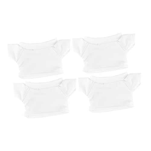 Supvox 4 Stück Bären T Shirt Kleidung für Plüschtiere Weiche Wiederverwendbare Bekleidung für Große Stoffbären Lustige und Pflegeleichte Outfits Kreativität und Vorstellungskraft von Supvox